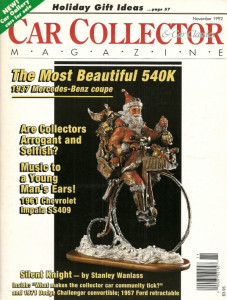 CAR COLLECTOR & CAR CLASSICS 1992 NOV - '61 IMPALA SS409, '37 BENZ COUPE